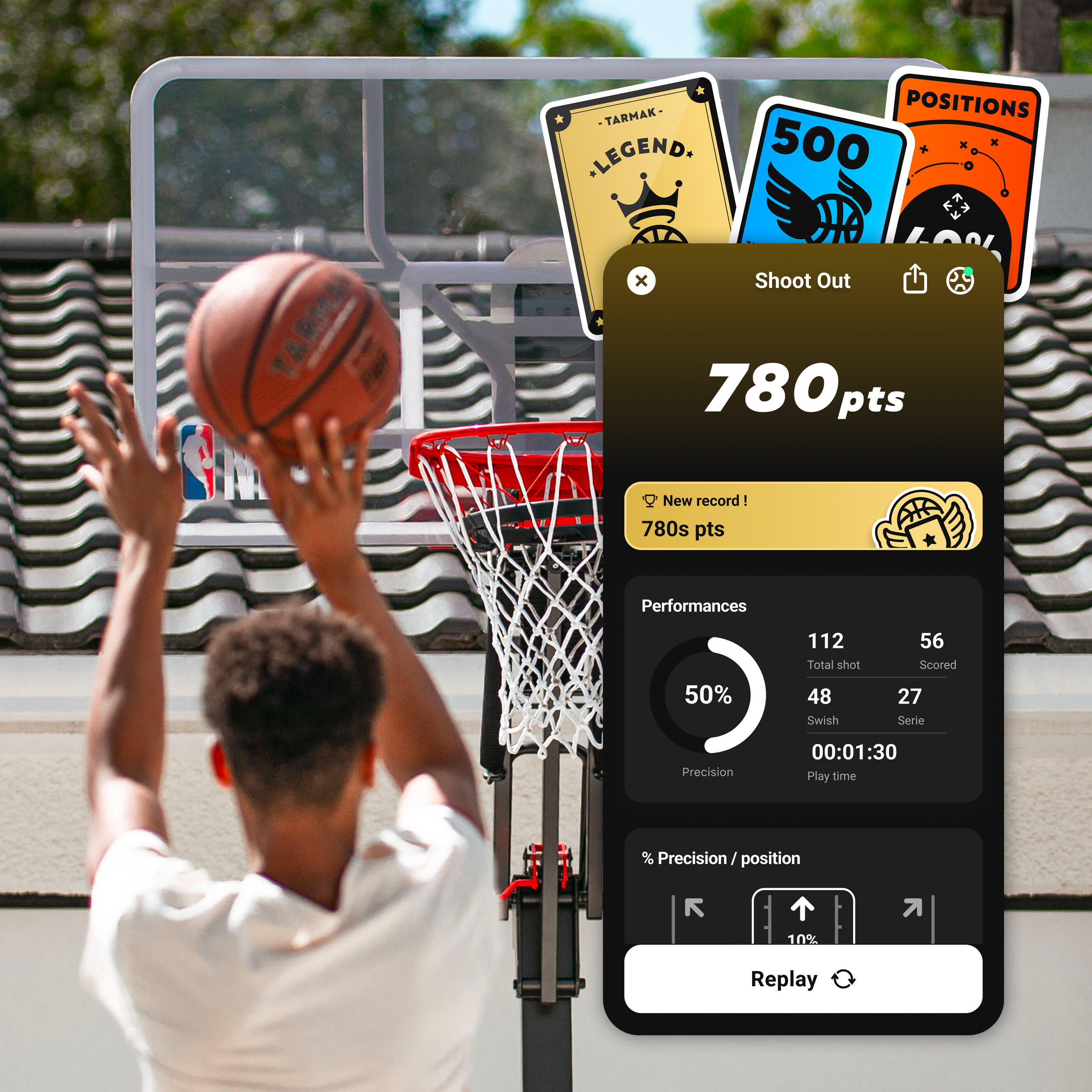 Smart Basketball Hoop with Mini-Games Basketball Play