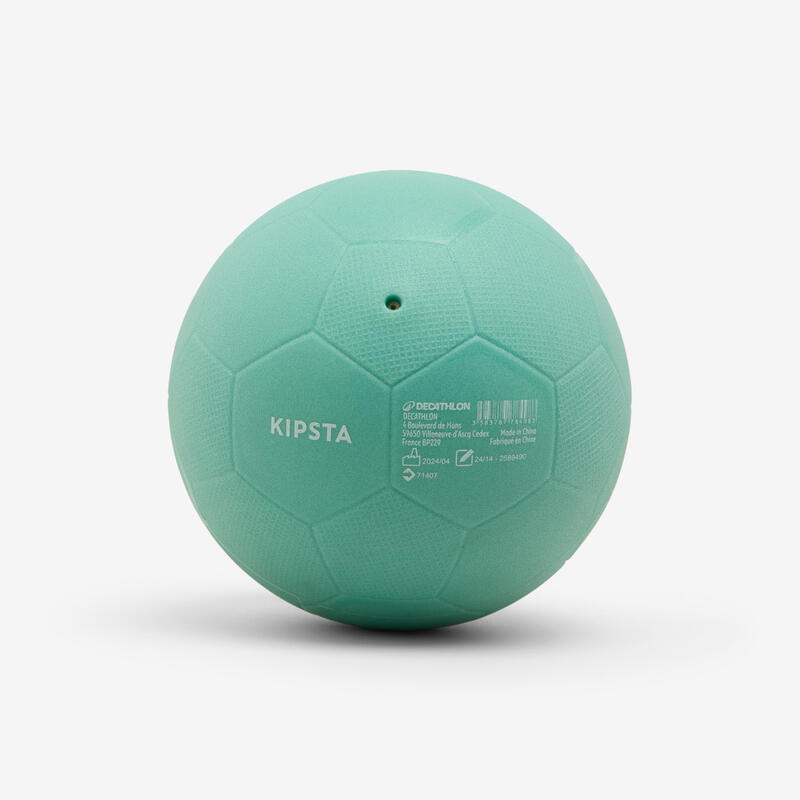 Bola de Andebol em PVC Iniciação H100 Soft Tamanho 00 Verde