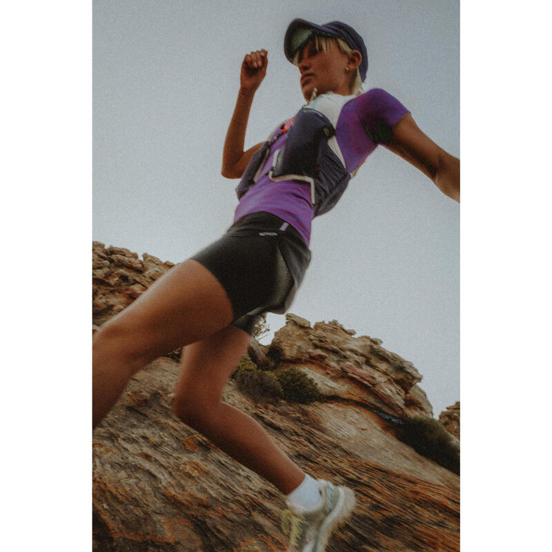 Chaussures de Trail Running pour femme, Kiprun MT Cushion 2 Vert Jaune