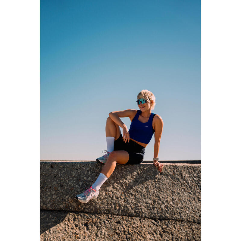Kadın Crop Top Koşu Sporcu Atleti - Mavi - Kiprun 900 Light Méline Rollin
