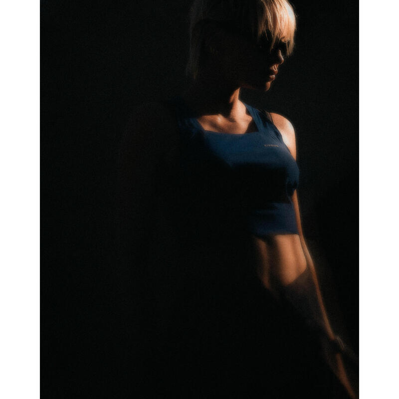 Débardeur de Running Crop top léger Femme - KIPRUN 900 Light bleu Méline ROLLIN