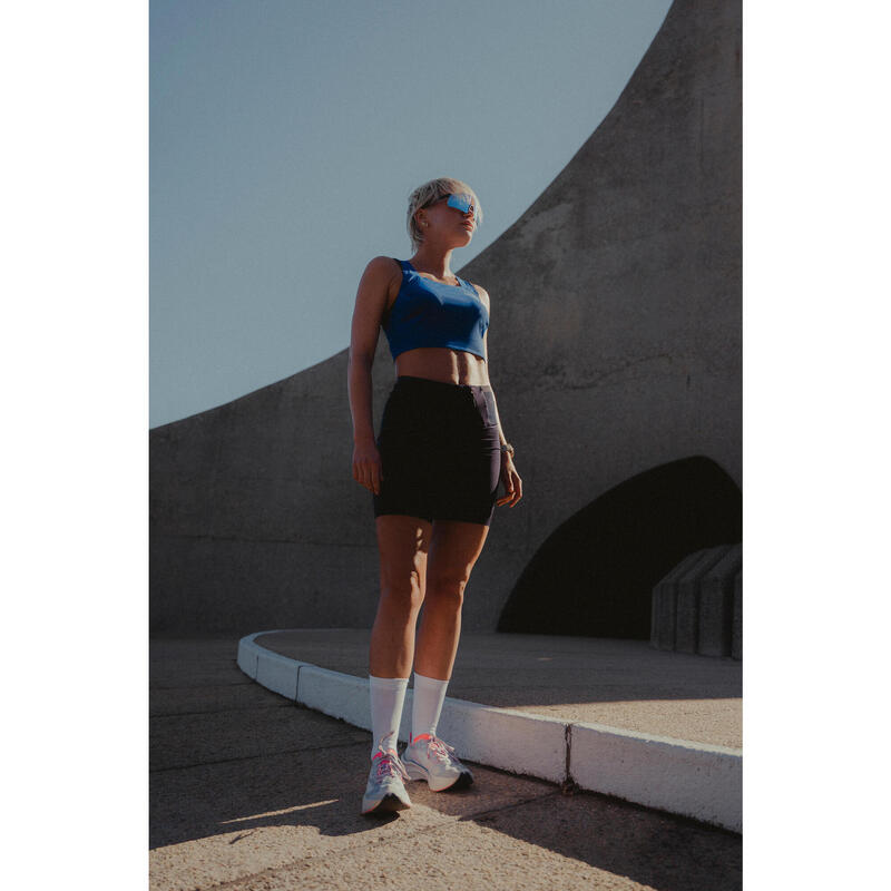 Colanți scurți alergare Kiprun Run 900 light Bleumarin Damă