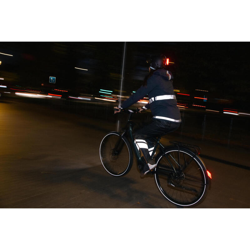 Dámské nepromokavé svrchní kalhoty 540 s návleky na boty na městskou cyklistiku 