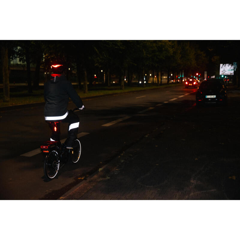 Regenbroek met geïntegreerde schoencovers voor op de fiets 540 heren zwart