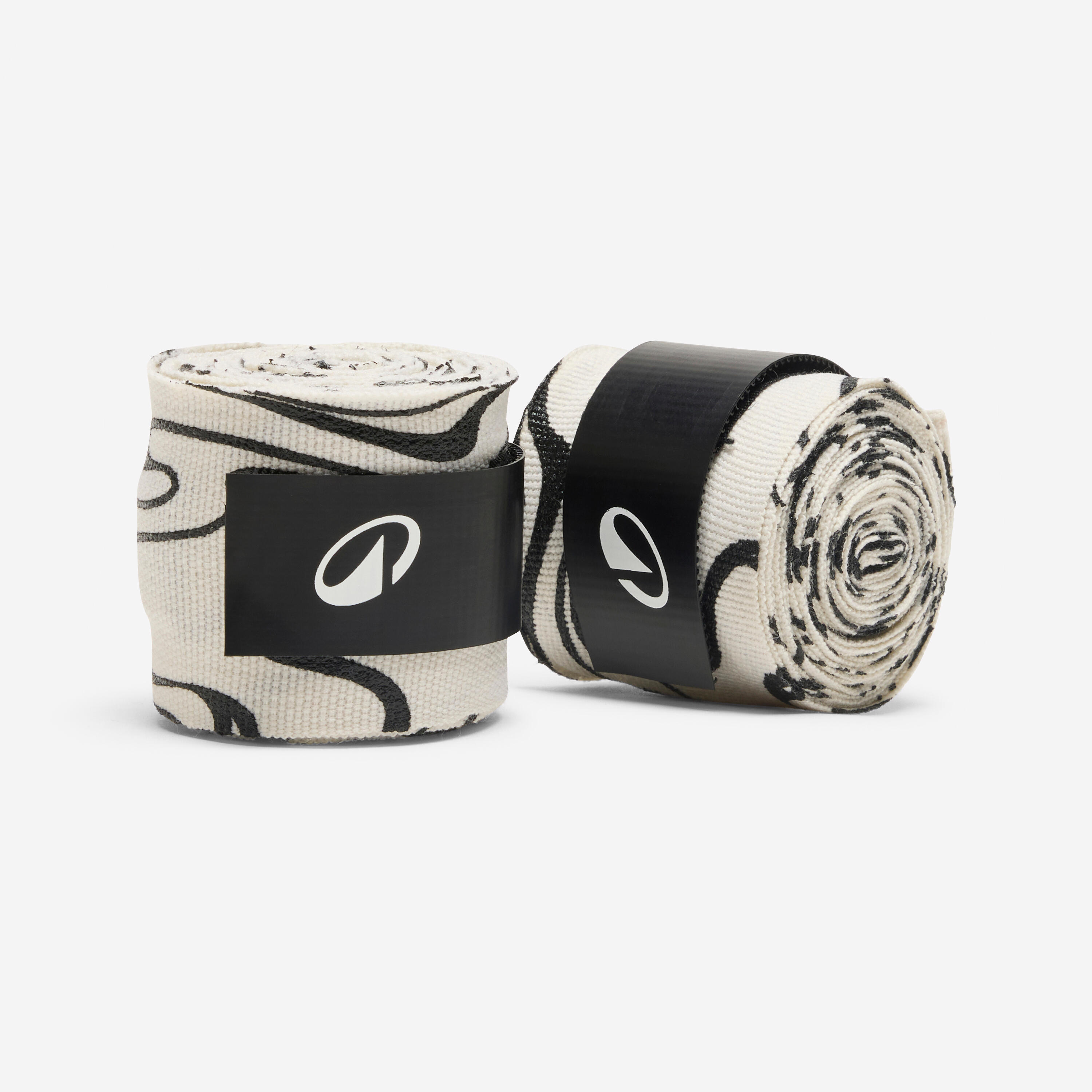 Durable Boxing Wraps 3 m - Off-White & Black