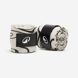 Bandes de boxe 3m résistante, blanc cassé et noir