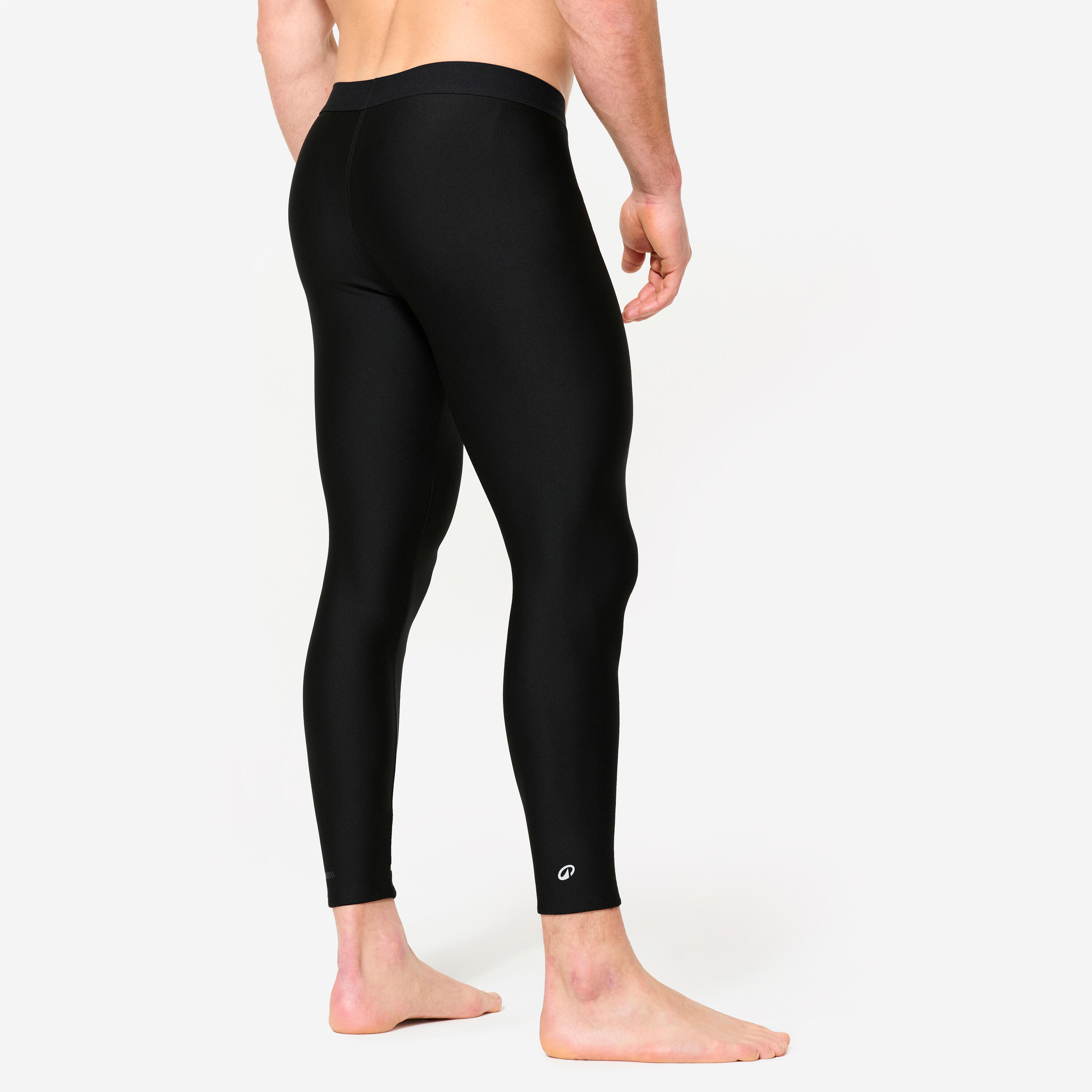 Men's MMA Leggings - Black/Yellow 3/4
