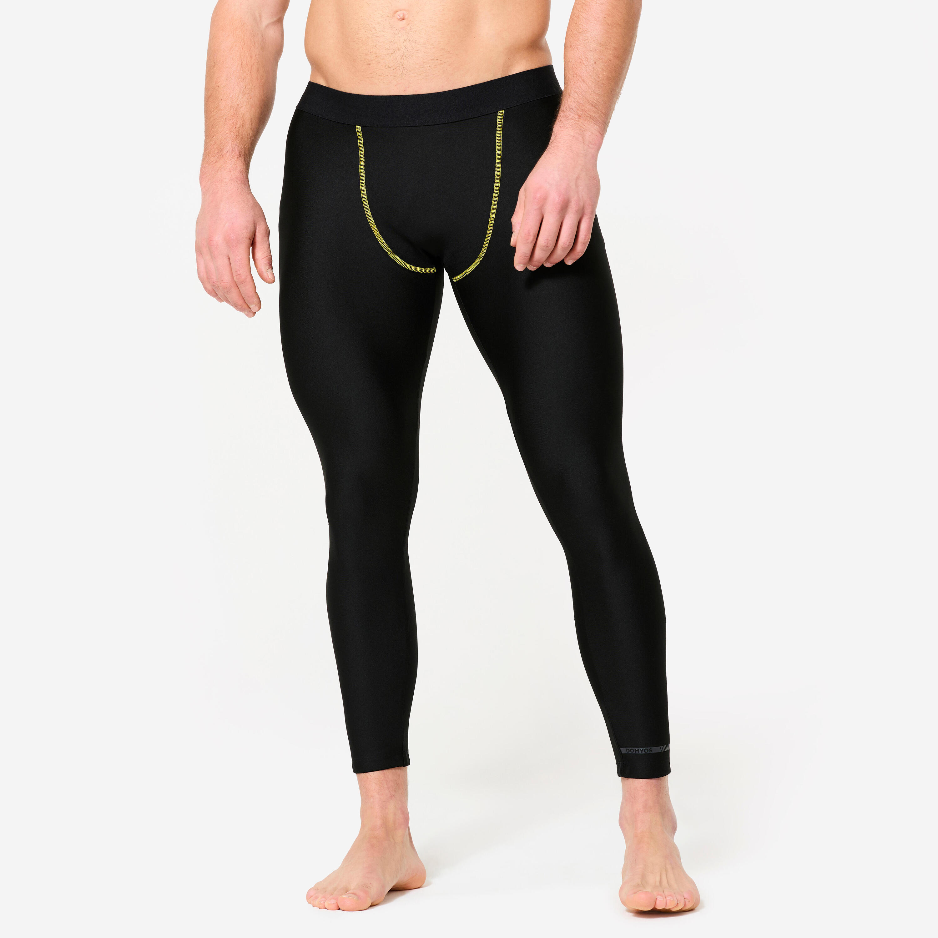 DOMYOS Leggings uomo MMA nero-giallo