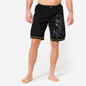 Pantalón Corto MMA Hombre Negro-Amarillo Resistente