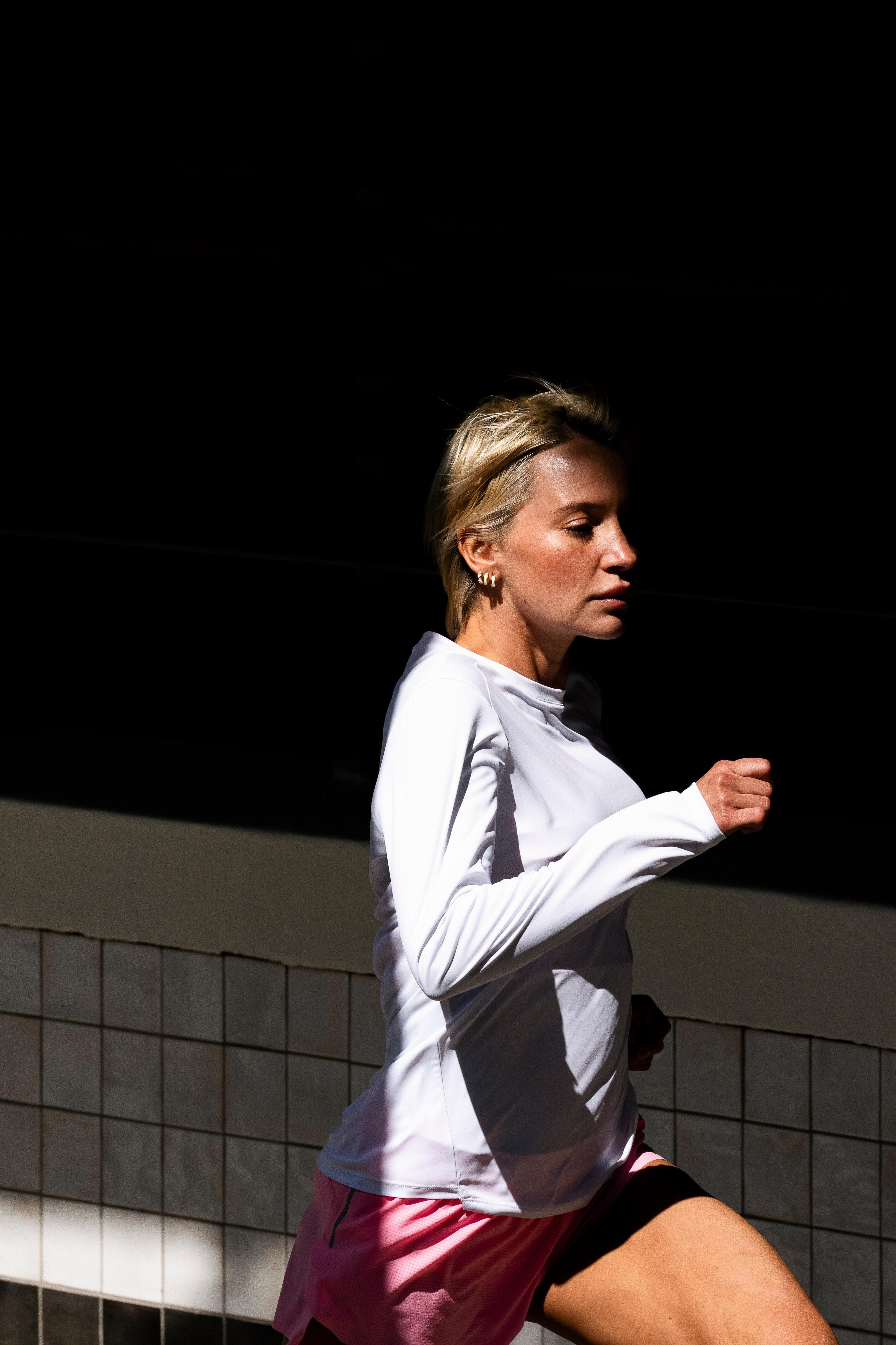 Segunda vida - Camiseta Manga Larga Running mujer - Sun Protect Blanco 7/7