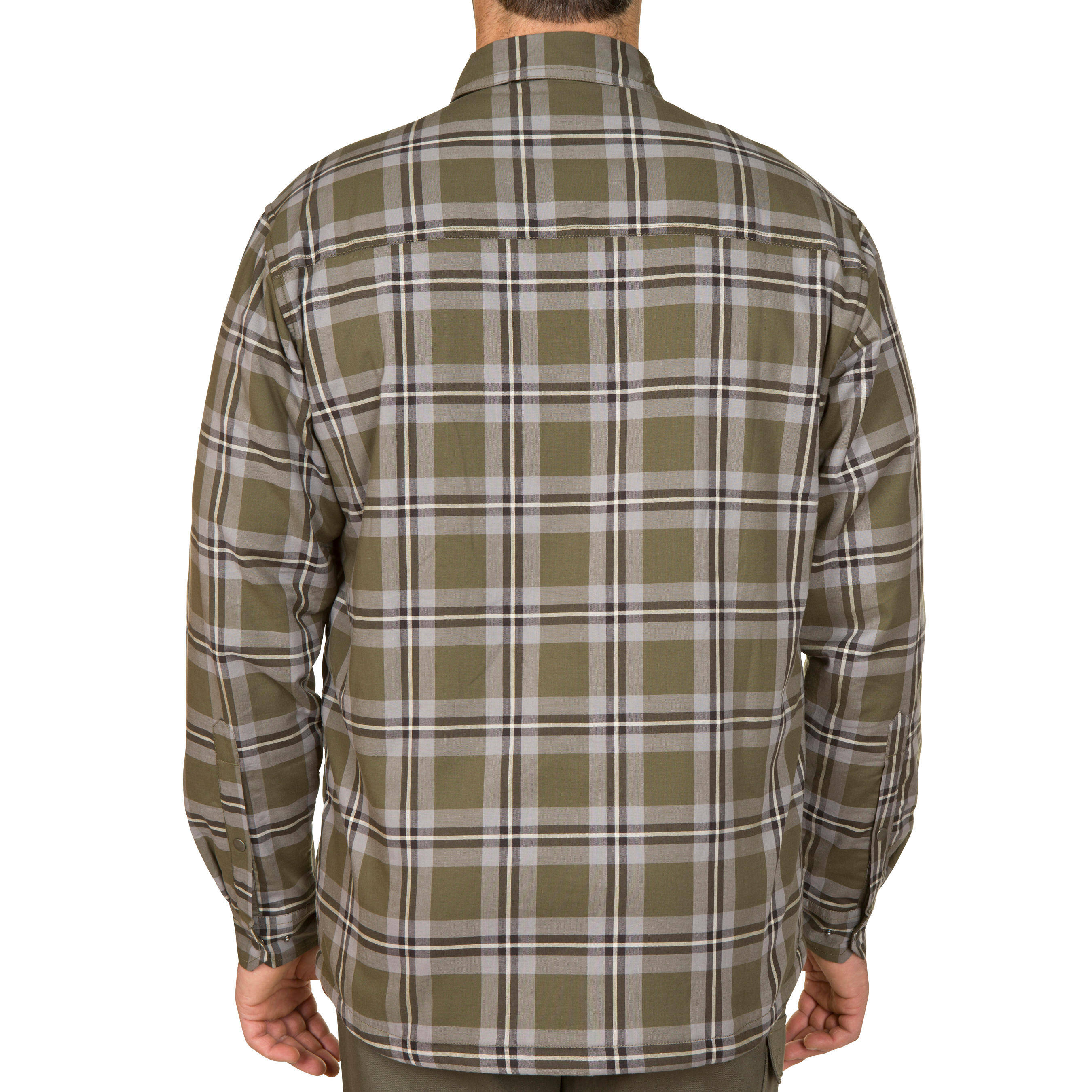 Men's Full Sleeve Fleece Lined Shirt 300 - Canadian Green -  2
