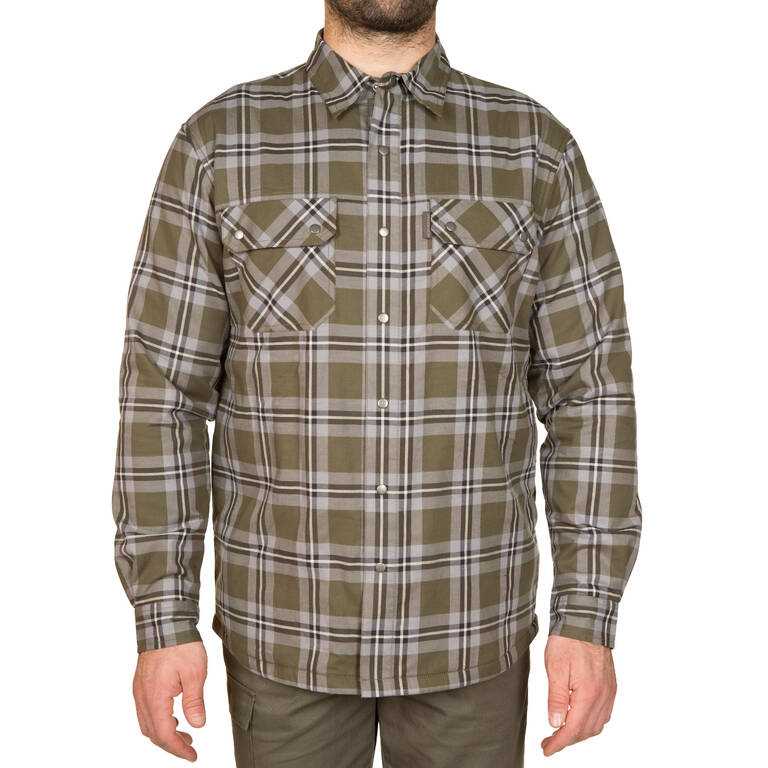 Men's Full Sleeve Fleece Lined Shirt 300 - Canadian Green