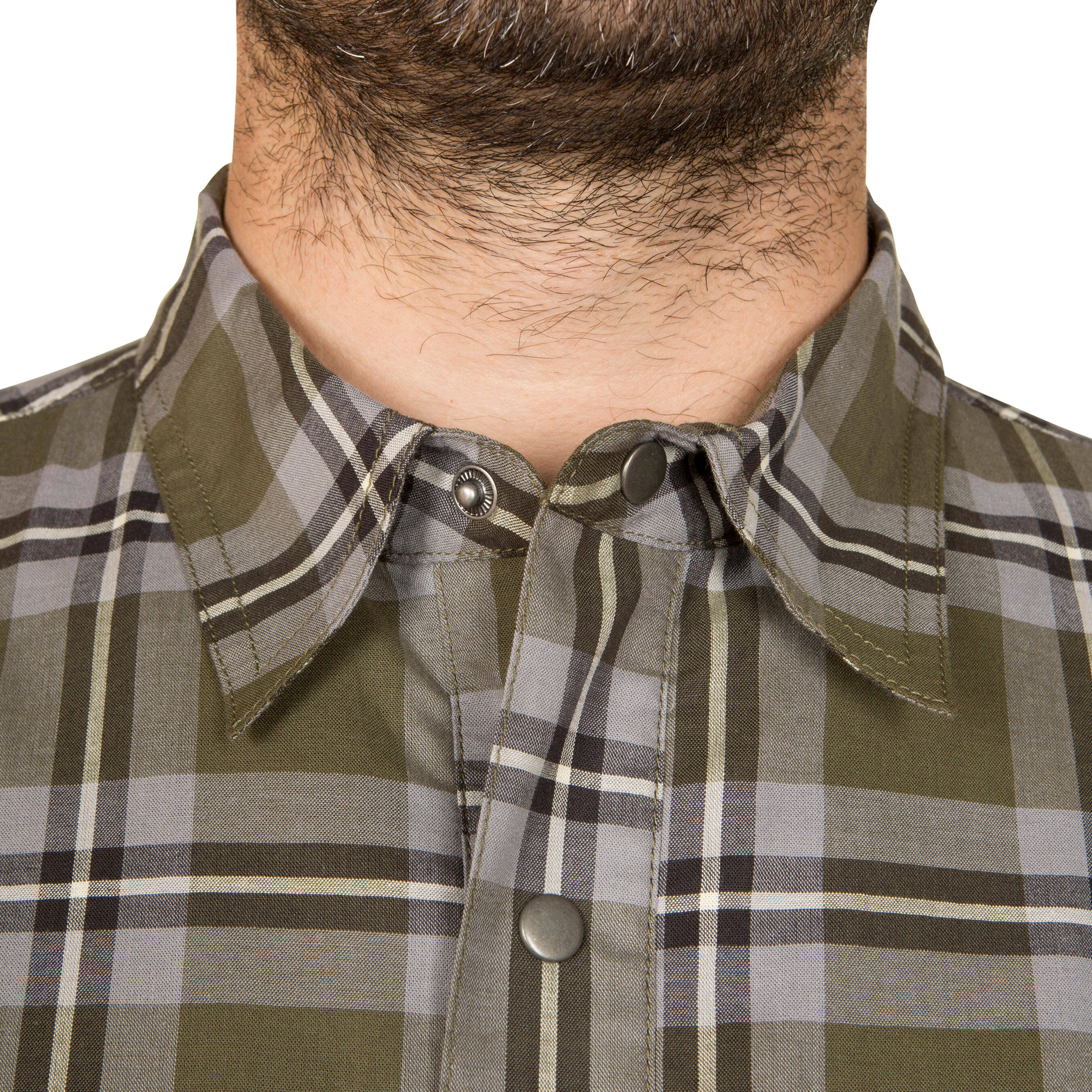 Men's Full Sleeve Fleece Lined Shirt 300 - Canadian Green -  4