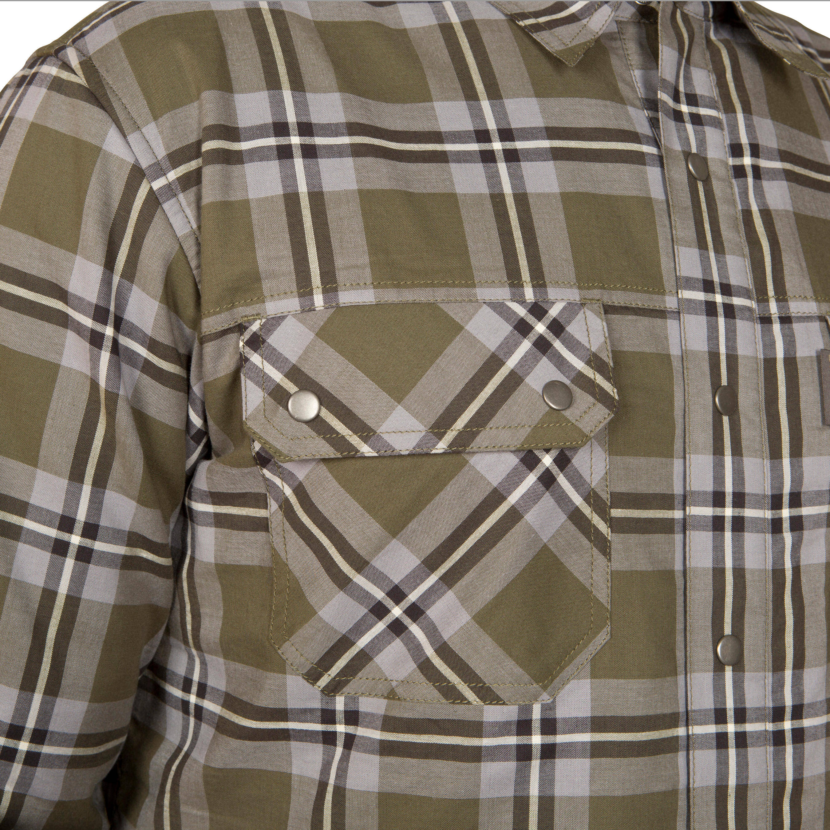 Men's Full Sleeve Fleece Lined Shirt 300 - Canadian Green -  5