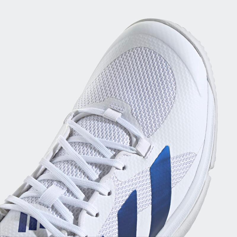 Chaussures de handball adulte - adidas court team bounce blanc / bleu