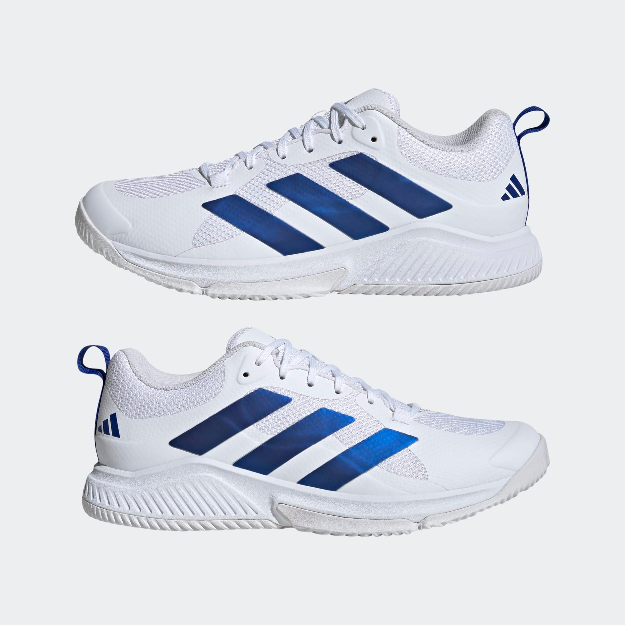 Damen/Herren Handballschuhe - ADIDAS Court Team Bounce weiß/blau 2/9
