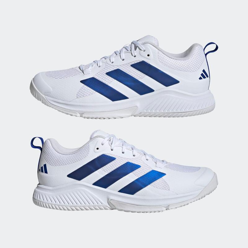 Chaussures de handball adulte - adidas court team bounce blanc / bleu