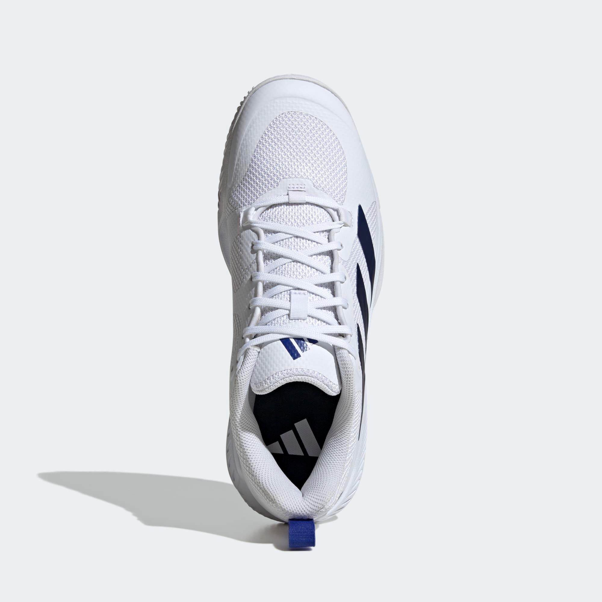 Damen/Herren Handballschuhe - ADIDAS Court Team Bounce weiß/blau 3/9