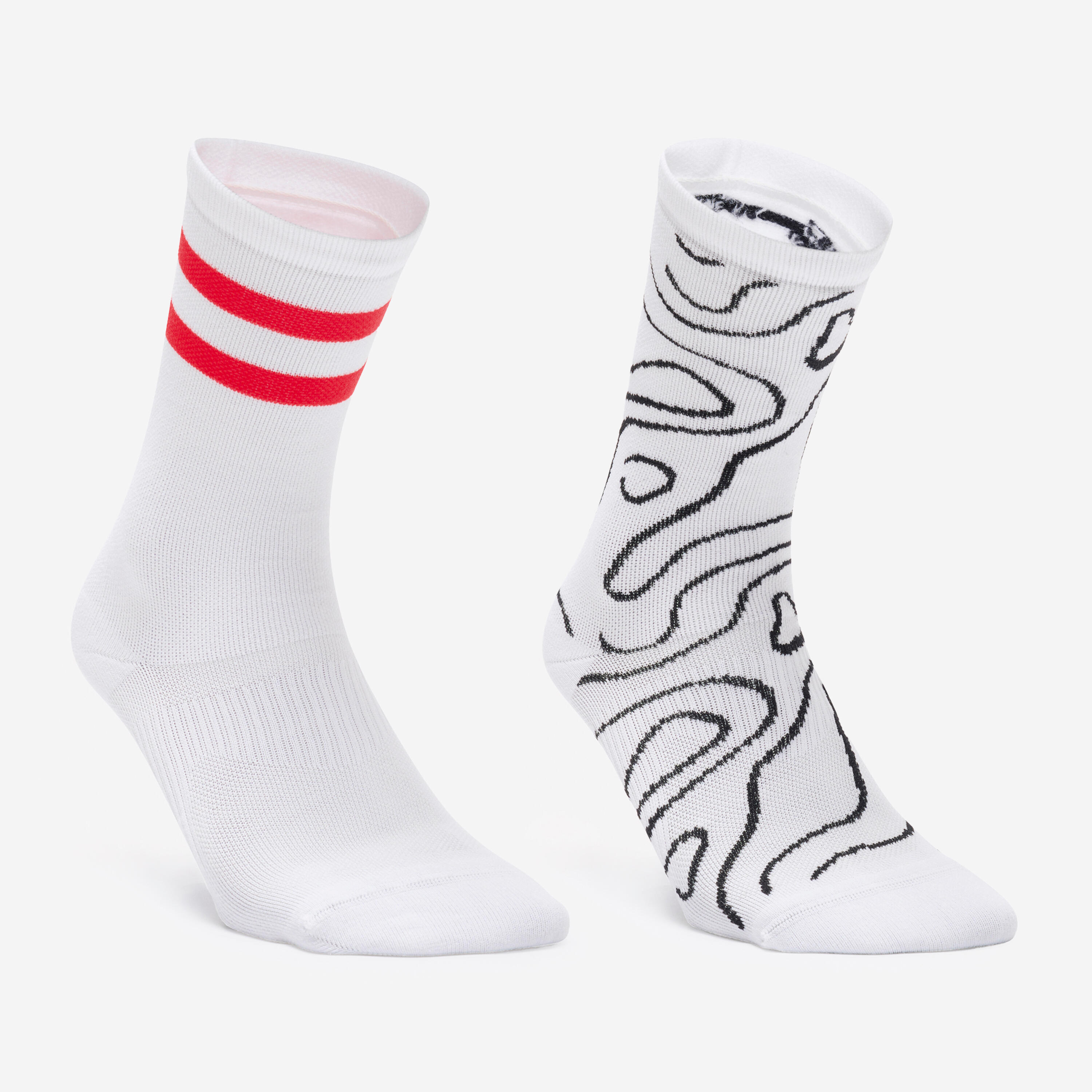 Domyos Sportsocken Mid 2er-Pack – weiß/rosa | 03608392774263 Domyos Sportsocken Mid 2er-Pack – weiß/rosa | 03608392774263