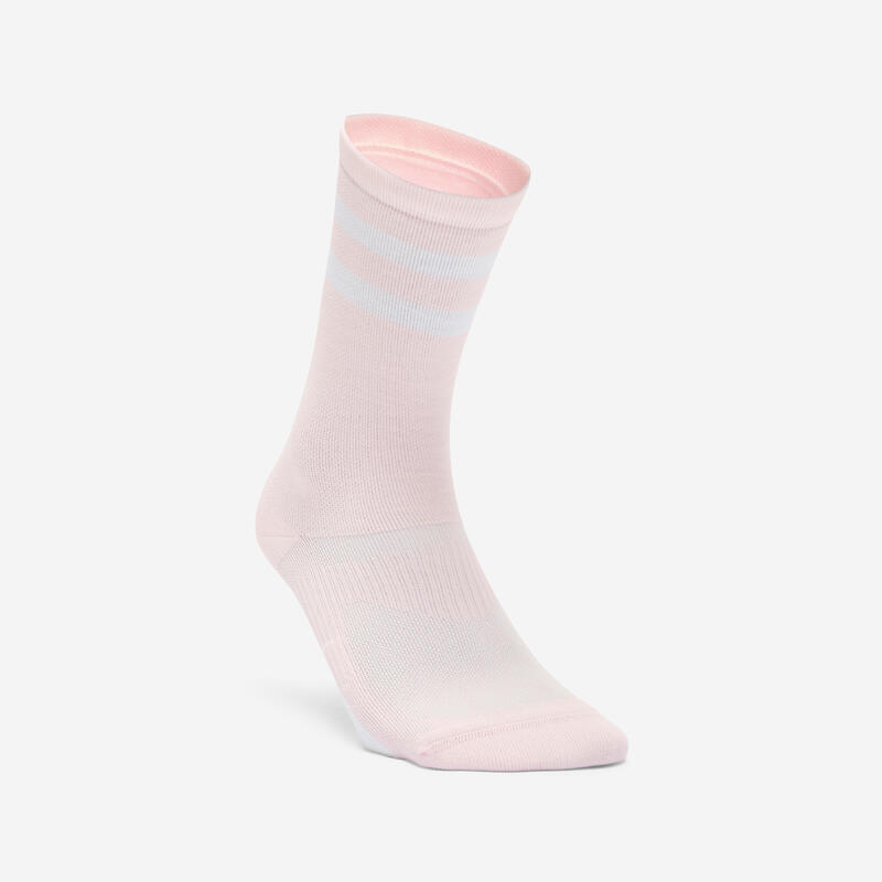 Chaussettes hautes de fitness x2, rose