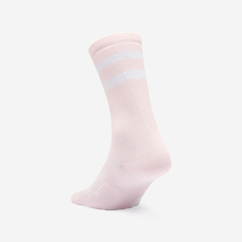 Chaussettes hautes de fitness x2, rose