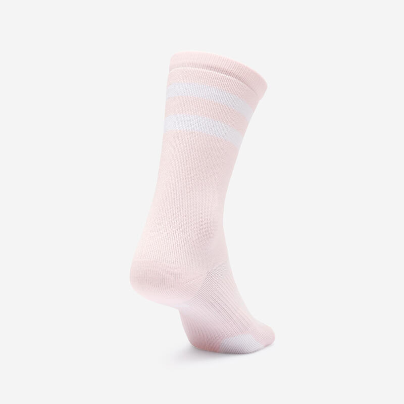 Chaussettes hautes de fitness x2, rose