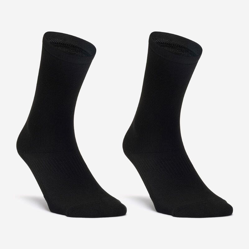 Chaussettes hautes de fitness x2, noires