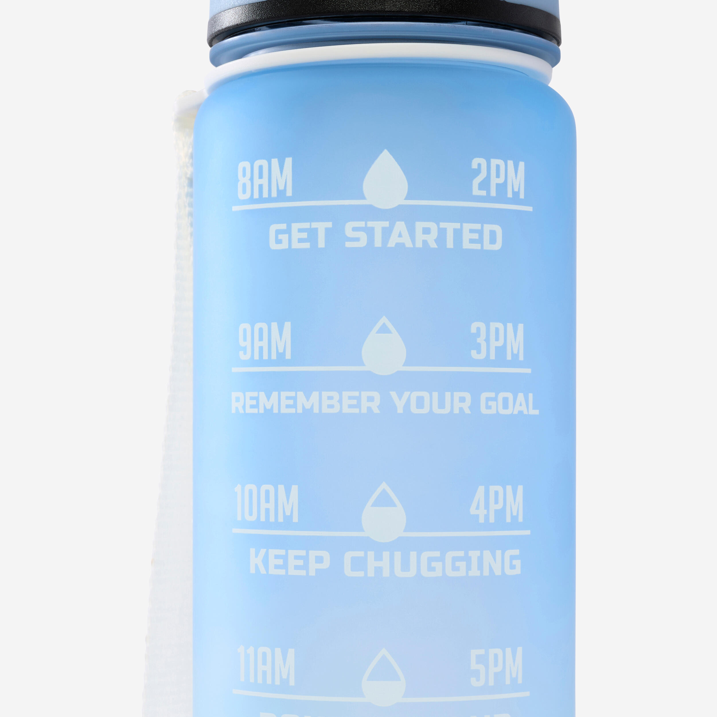 1 Litre Fitness Bottle Motivation - Blue 5/6