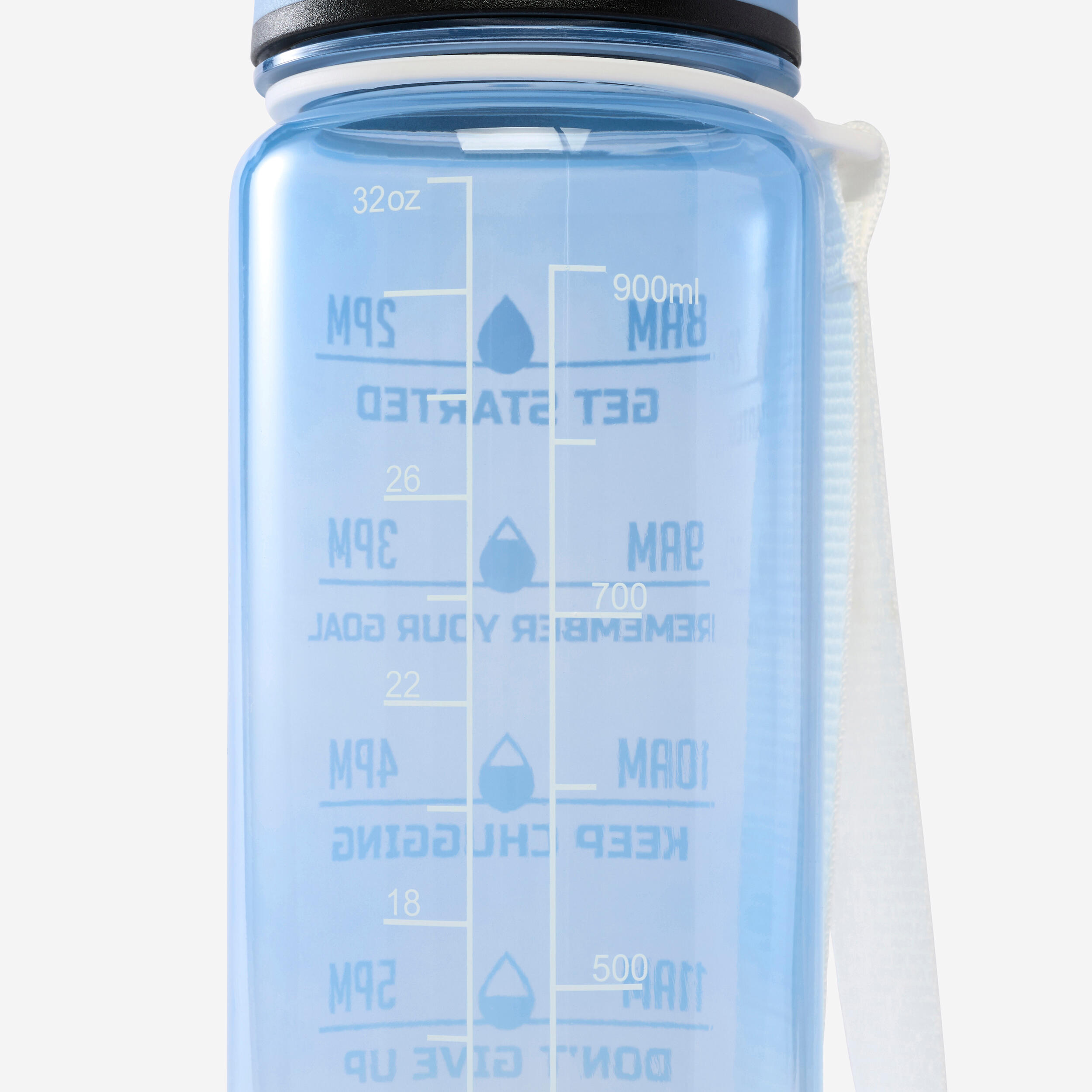 1 Litre Fitness Bottle Motivation - Blue 6/6