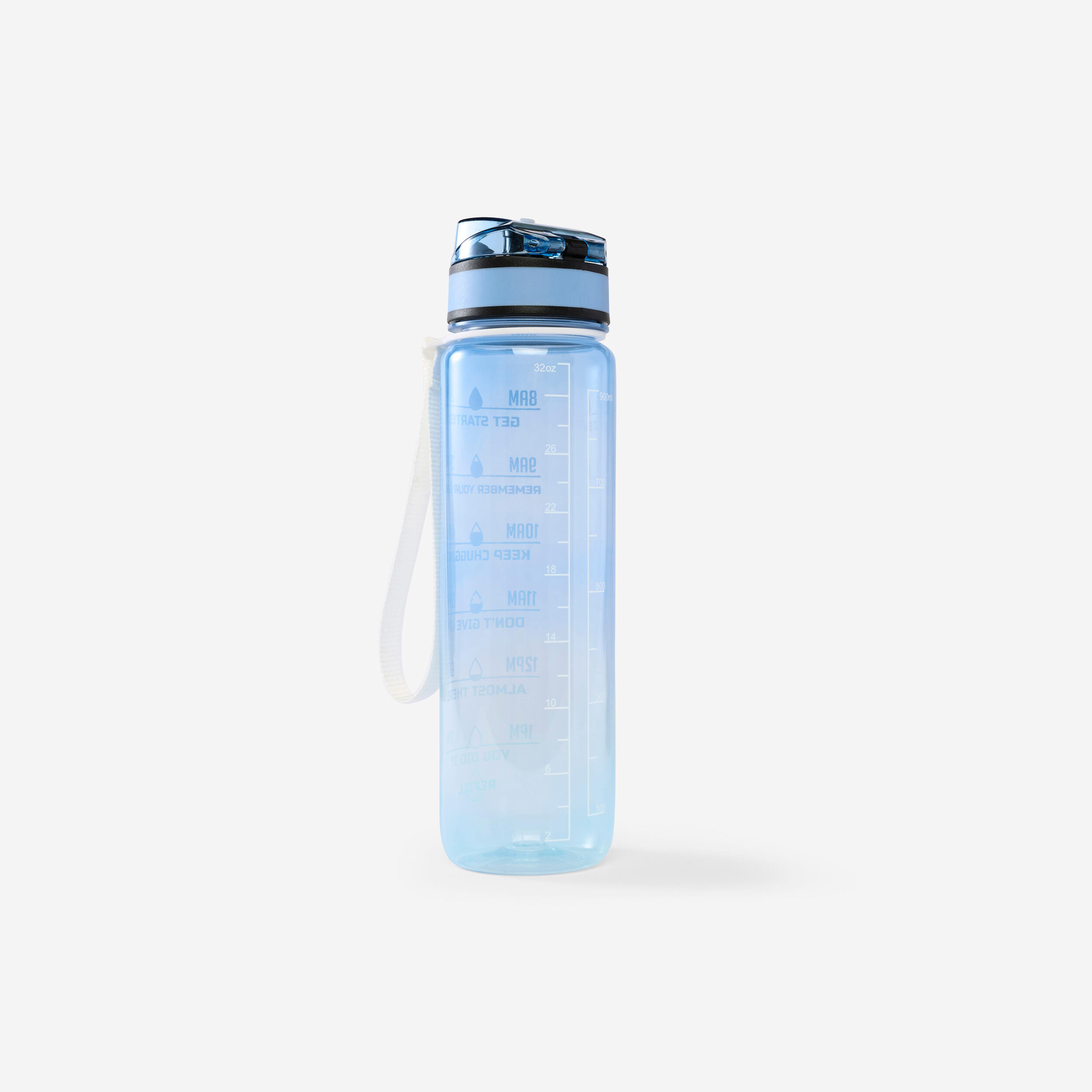 1 Litre Fitness Bottle Motivation - Blue 2/6