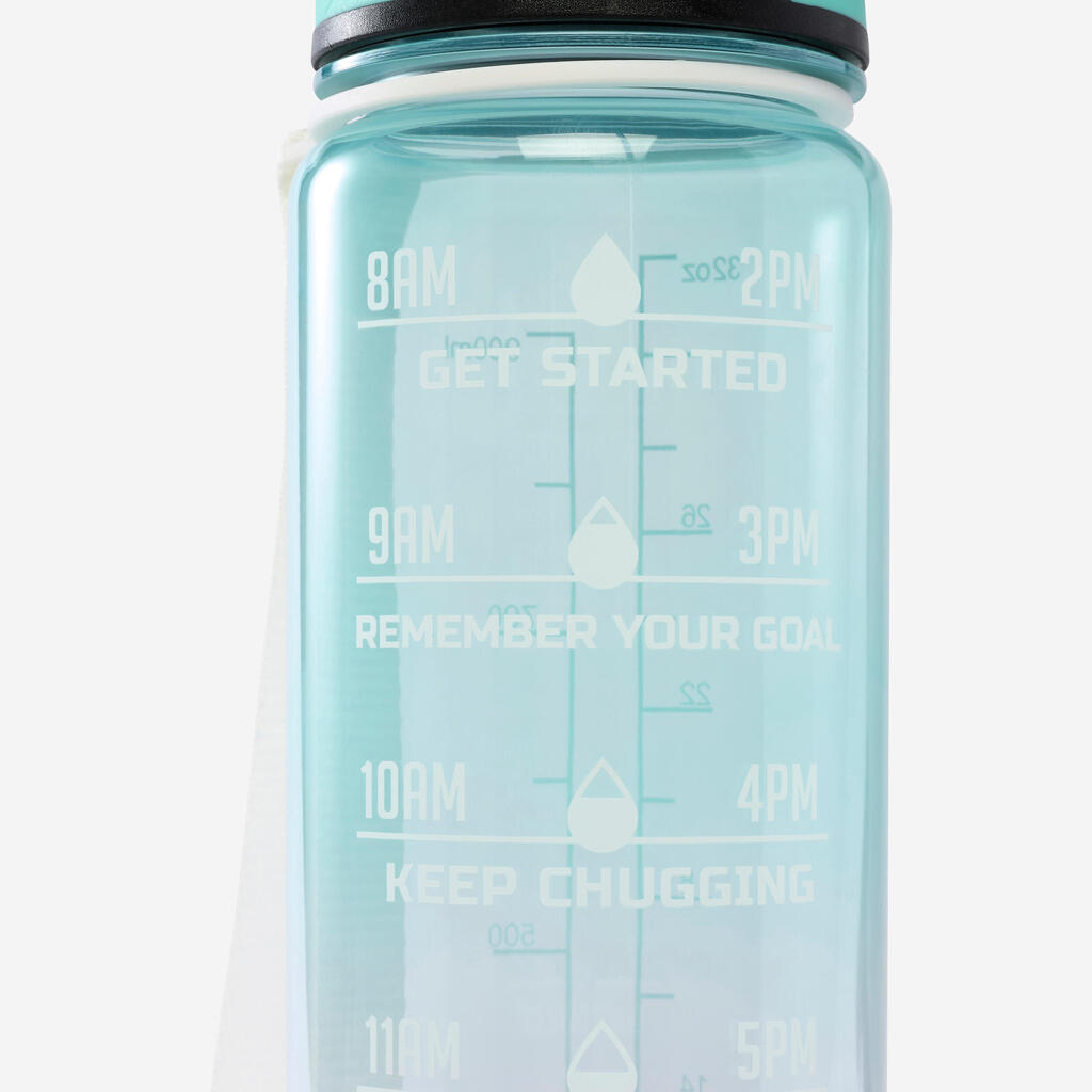 Fitness Bottle Motivation 1 L - Raspberry