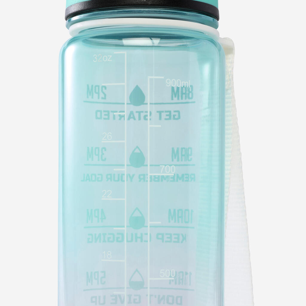 Fitness Bottle Motivation 1 L - Raspberry