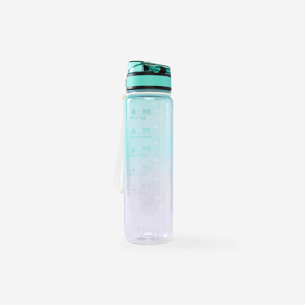 Fitness Bottle Motivation 1 L - Raspberry