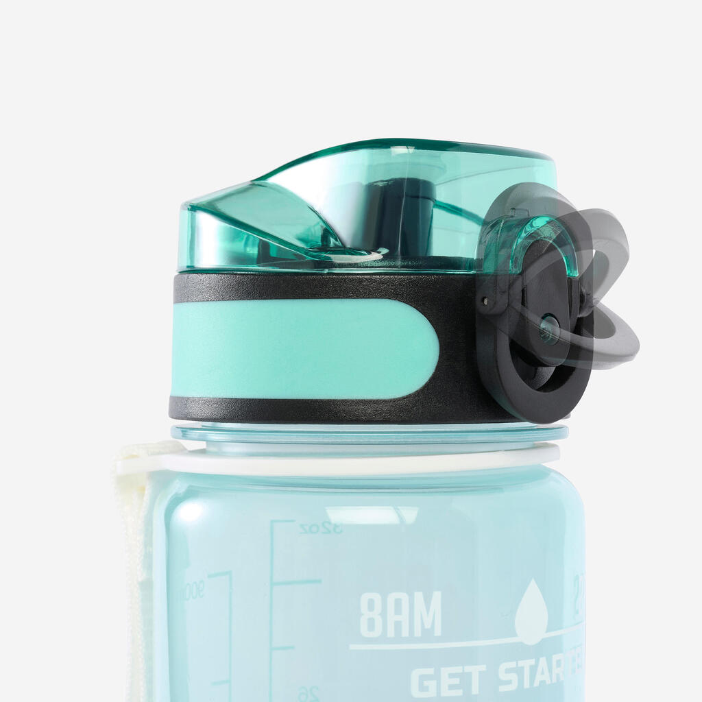 Fitness Bottle Motivation 1 L - Raspberry