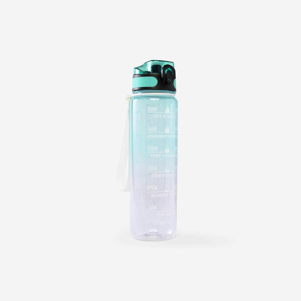1 Litre Fitness Bottle Motivation - Green