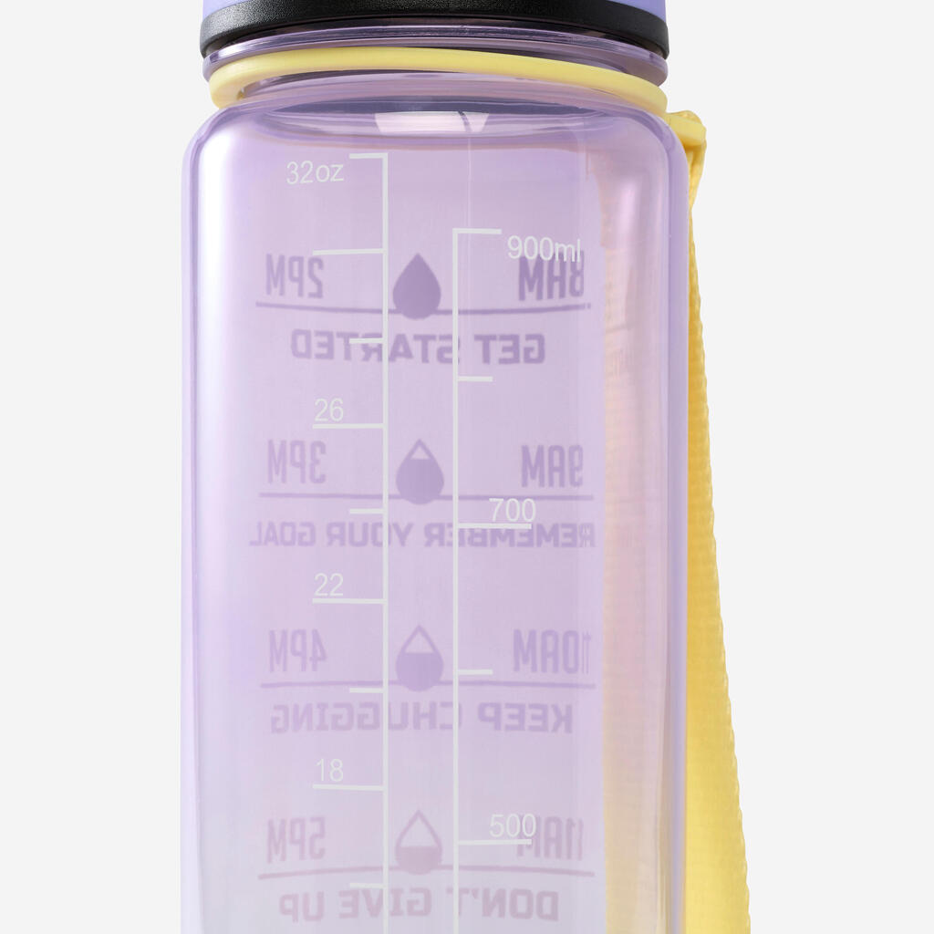 Fitness Bottle Motivation 1 L - Raspberry