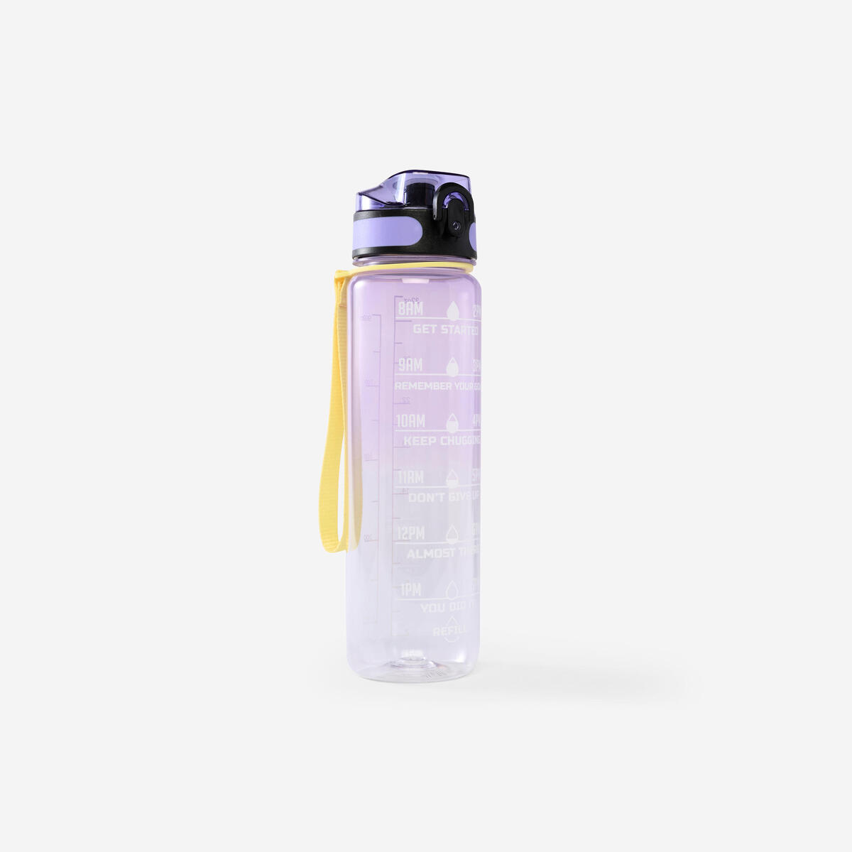 Gourde de fitness motivation 1 litre -  lila