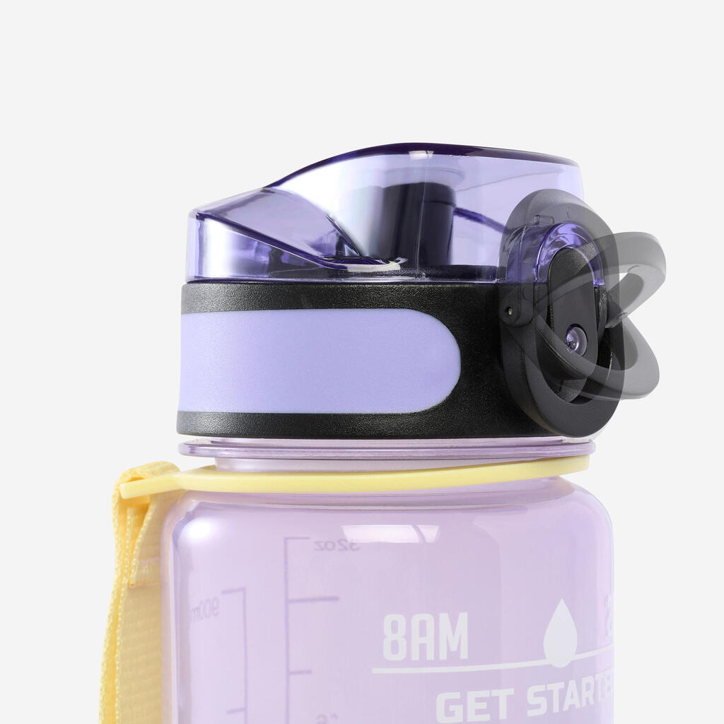 Fitness Bottle Motivation 1 L - Raspberry