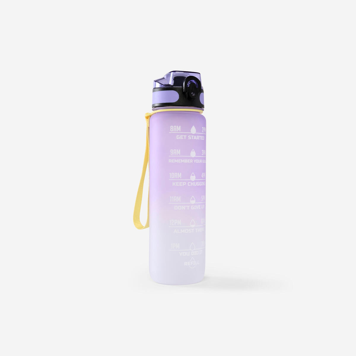 Gourde de fitness motivation 1 litre -  lila