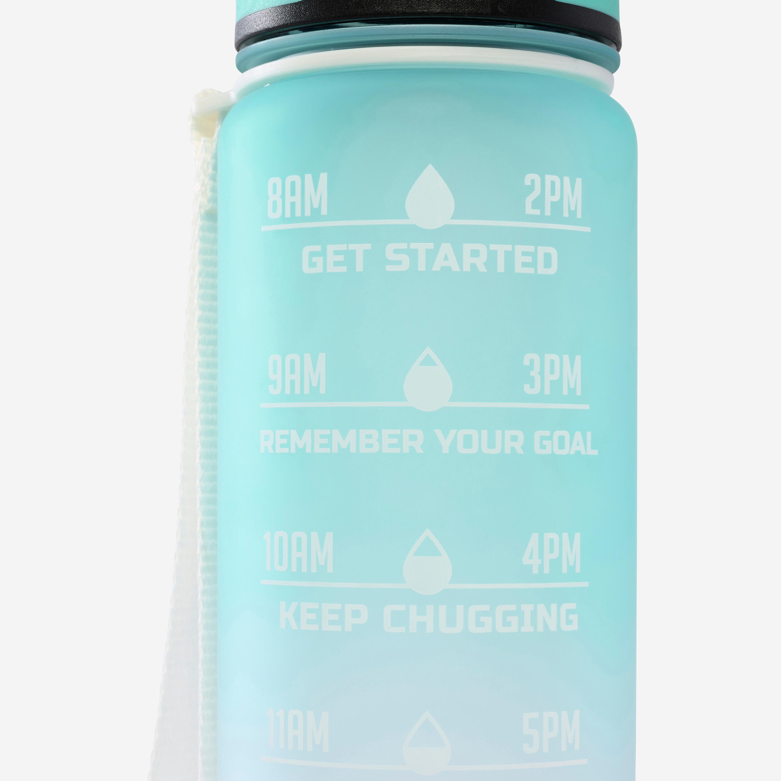 1 Litre Fitness Bottle Motivation - Green 5/6