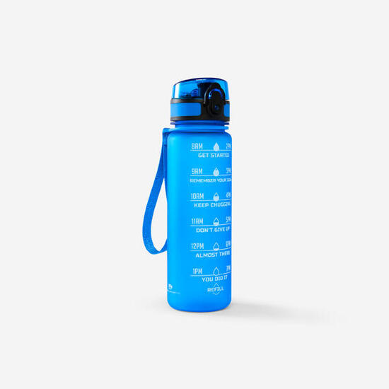 Borraccia motivazionale palestra 500ml azzurra