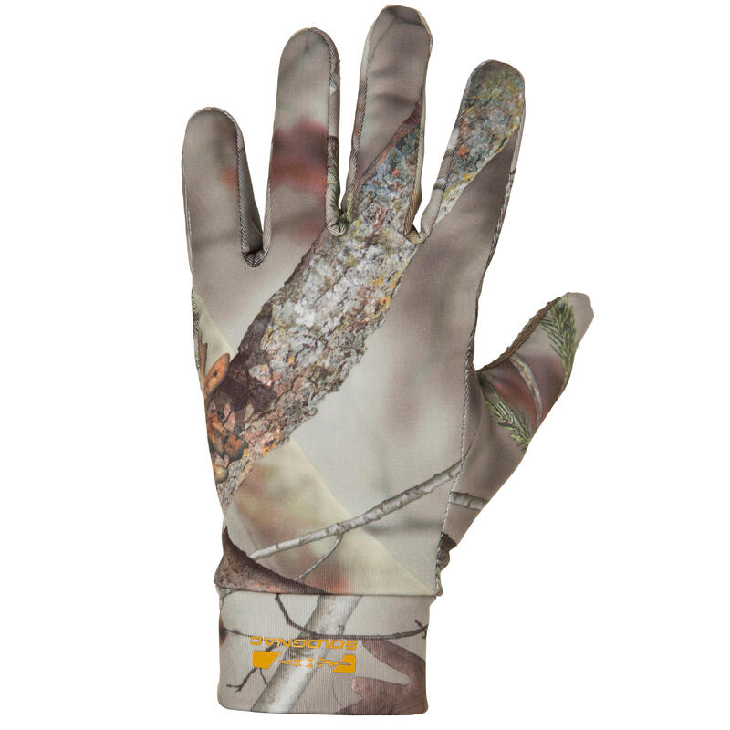 Lovecké rukavice Actikam 300 maskovací hnědé