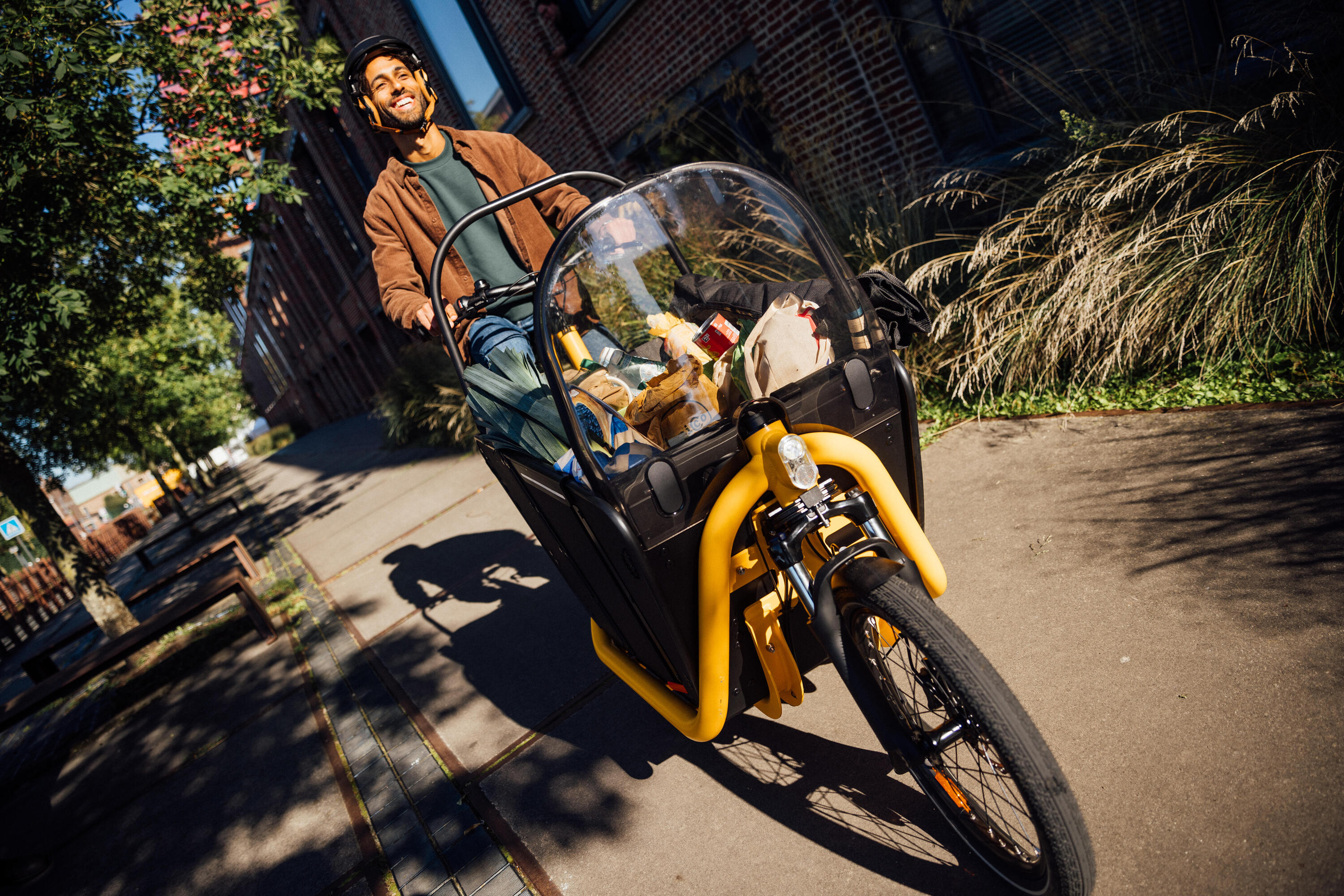 Velo cargo electrique biporteur famille f900e taupe 19/29