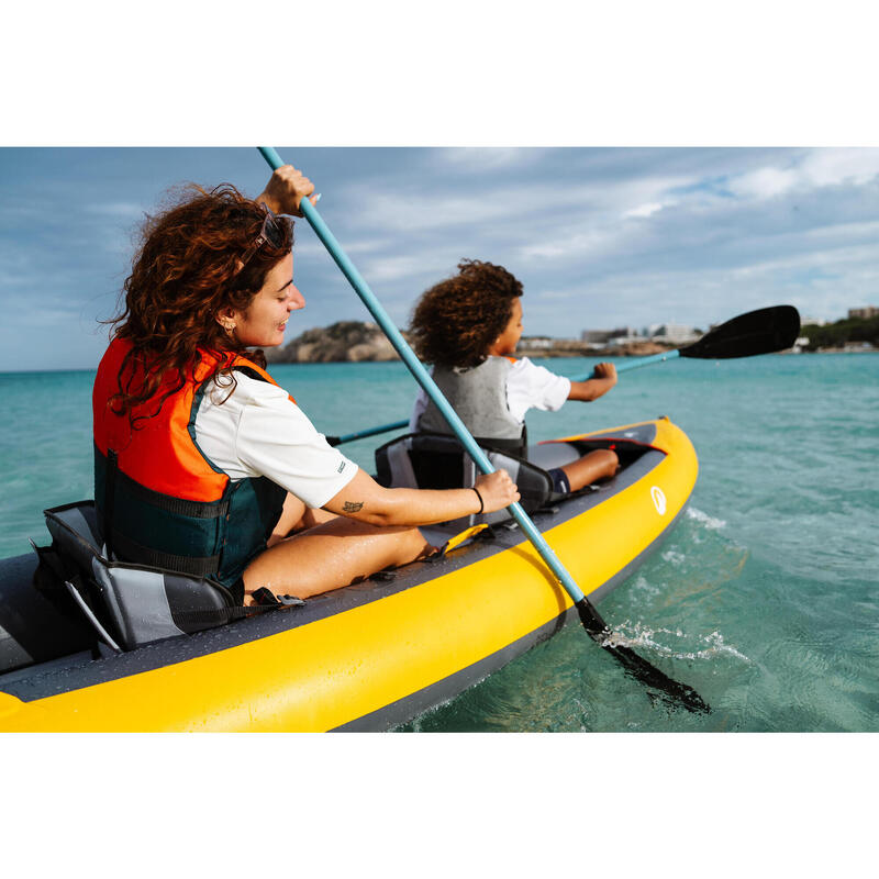 Caiac-canoe gonflabil 2 locuri Tribord 100+ Galben