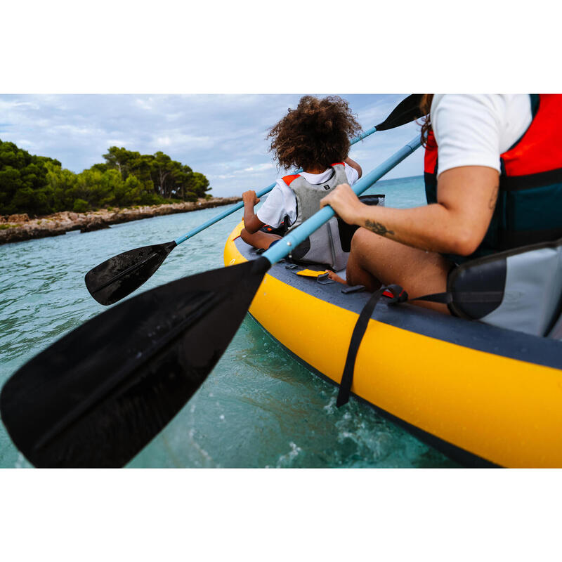Caiac-canoe gonflabil 2 locuri Tribord 100+ Galben