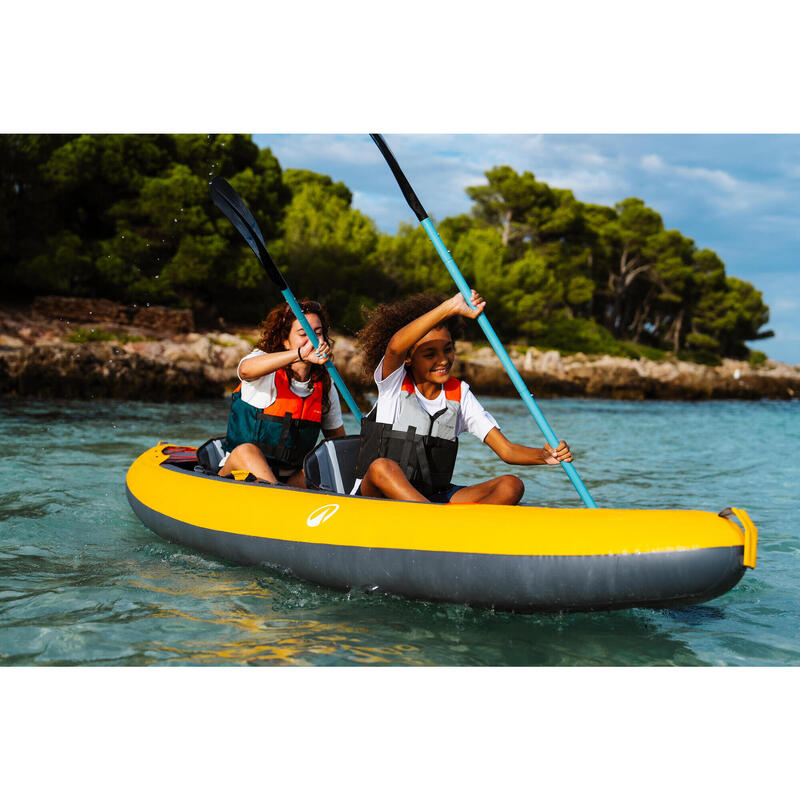 Canoë kayak gonflable 2 places - Tribord 100+ Jaune