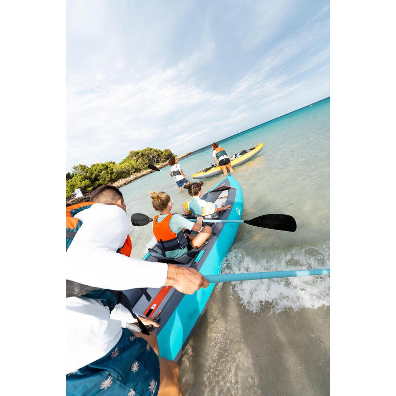 Caiac-canoe gonflabil 2/3 locuri Tribord 100+ Albastru