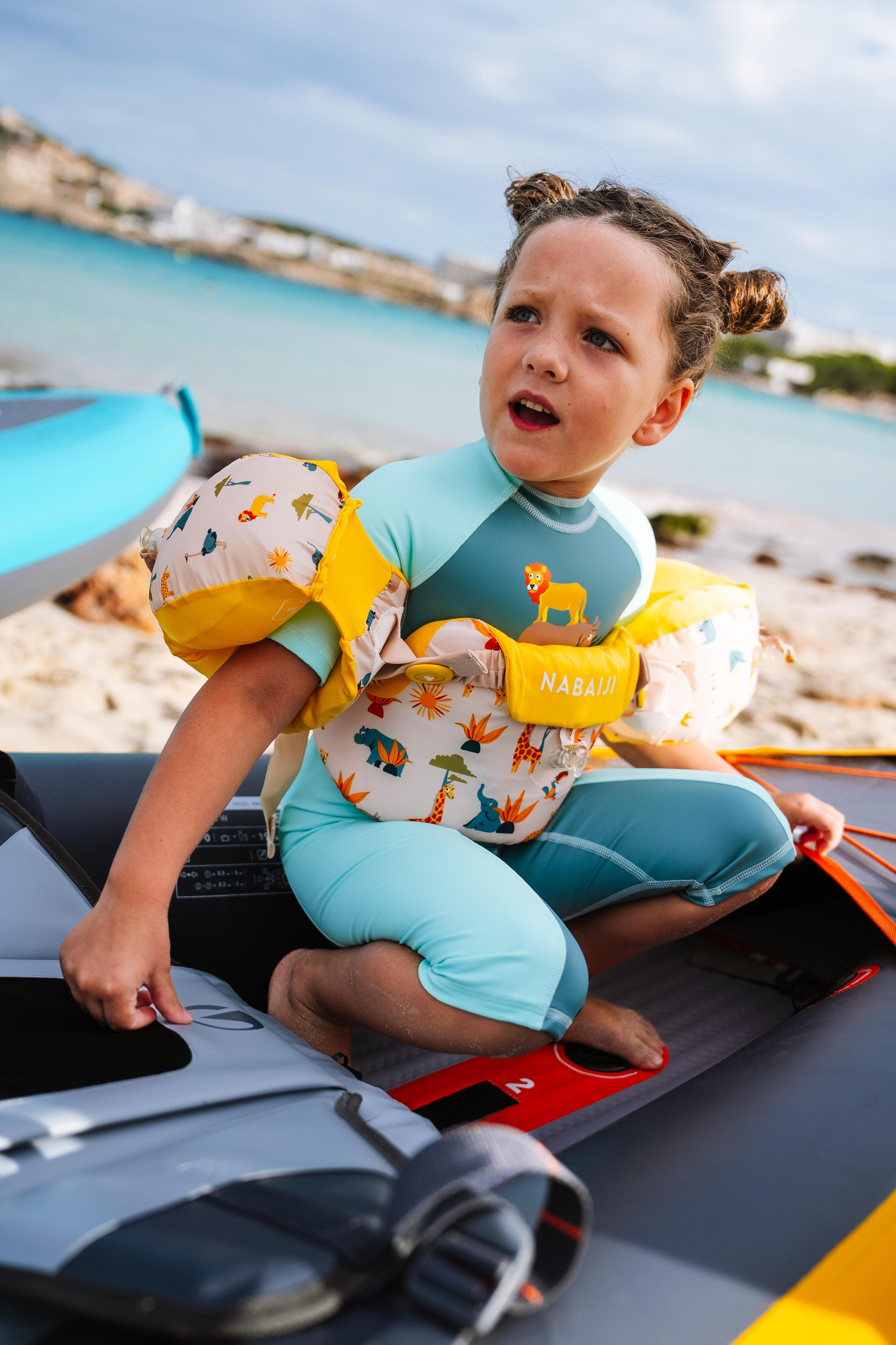 Combinaison courte anti-UV bébé – Kloupi imprimé savane 6/6