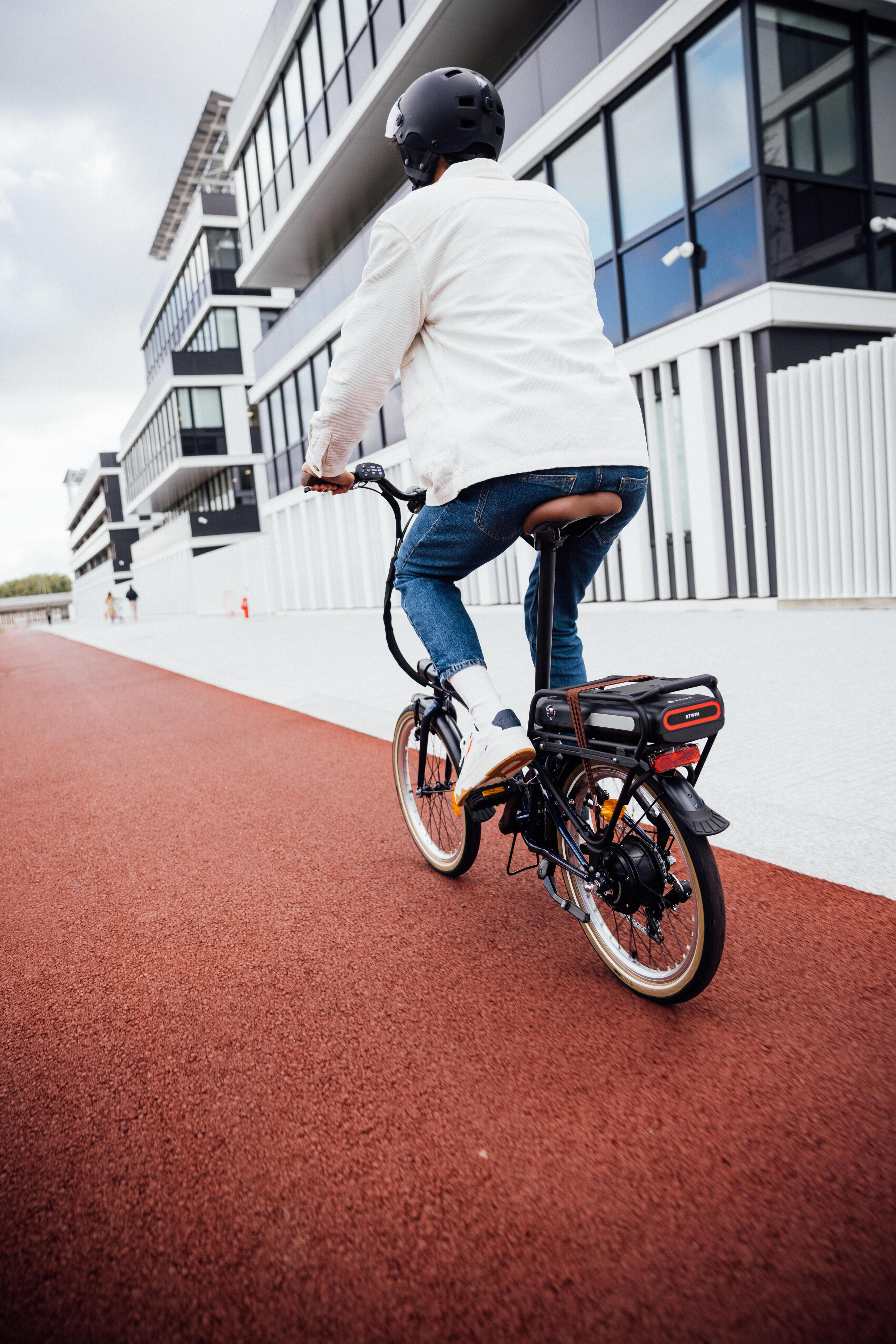 Vélo pliant électrique e fold 500 bleu 26/28