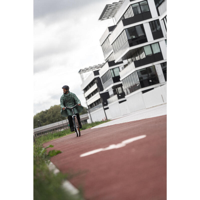 PONCHO PLUIE VELO VILLE 100 VERT